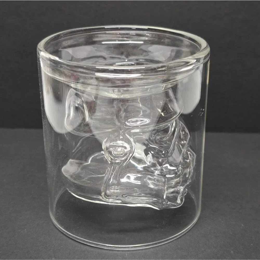 Star Wars Stormtrooper Helmet Double Wall Clear Whiskey Drinking Glass